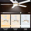 Ventilateur de plafond intelligent 52 "avec lumière