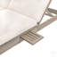 Double méridienne réglable à 5 positions pour l'extérieur, avec coussin et plateaux latéraux rabattables pour 2, pour patio