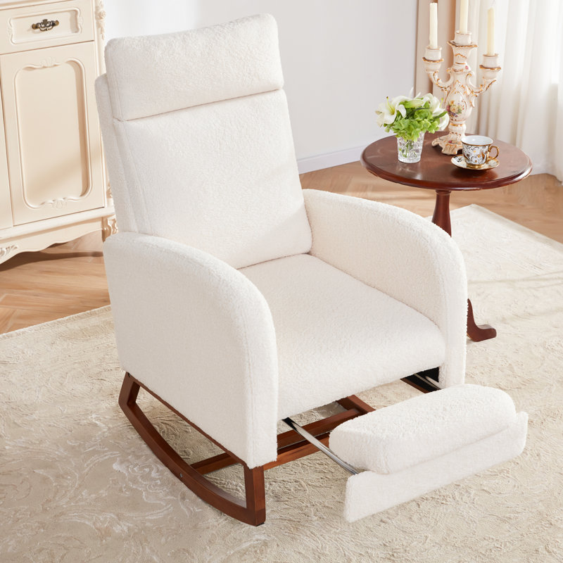 Chaise berçante avec repose-pieds