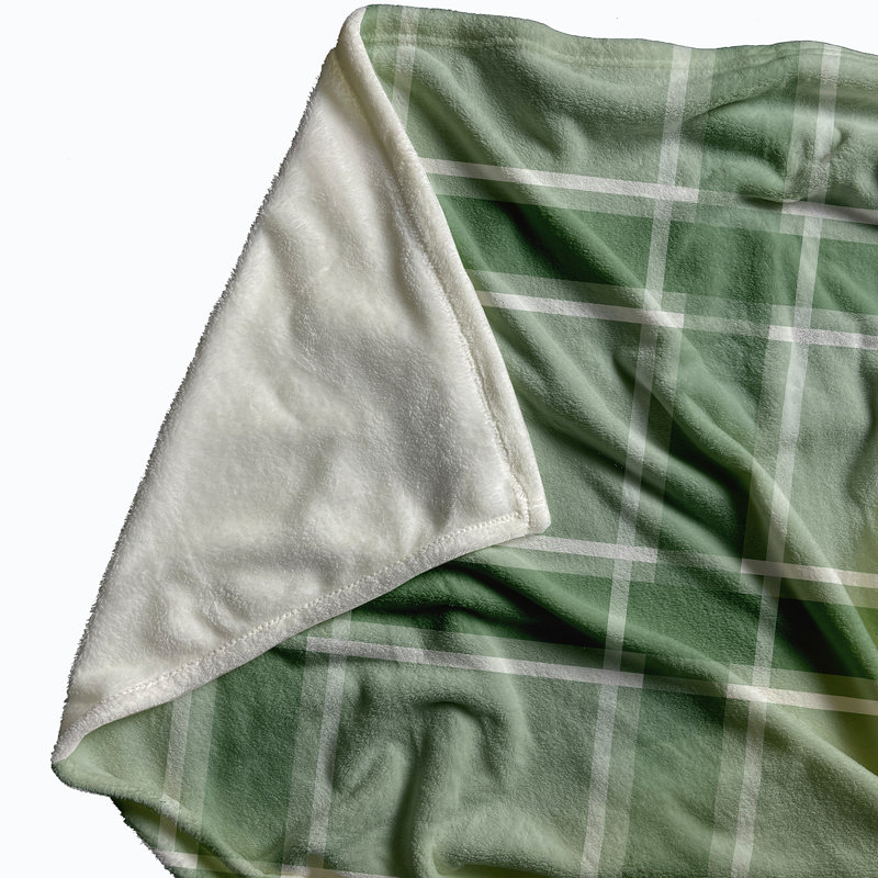 Stutz Plain Weave / Muslin Throw Blanket, Green