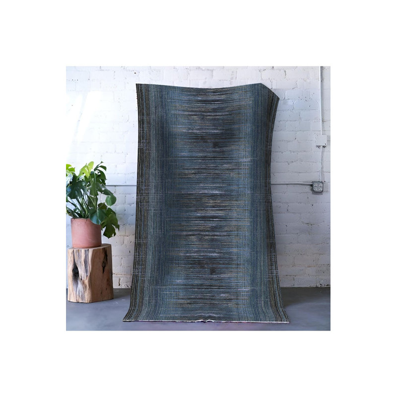 Tapis décoratif lavable à la machine à rayures, Sous-tapis rectangulaire de 3 pi 3 po x 4 pi 11 po