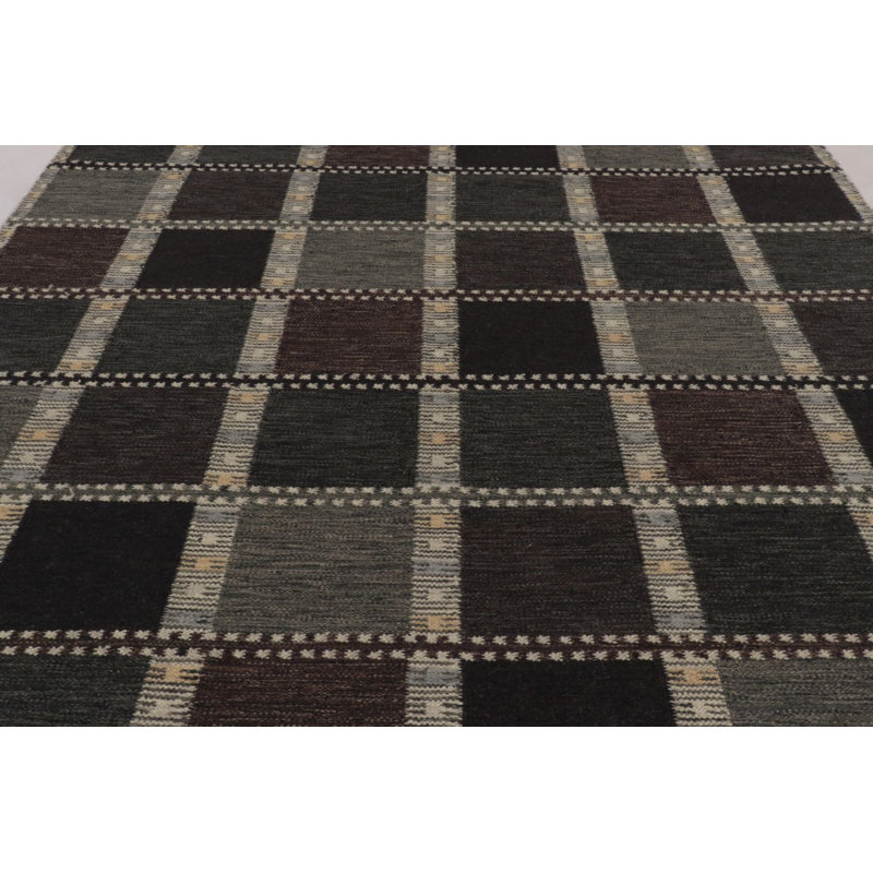 Scandinavian Wool Geometric Area Rug, Rectangle 12' x 15'
