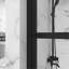 Porte de douche à panneau pivotant 180 °, noir