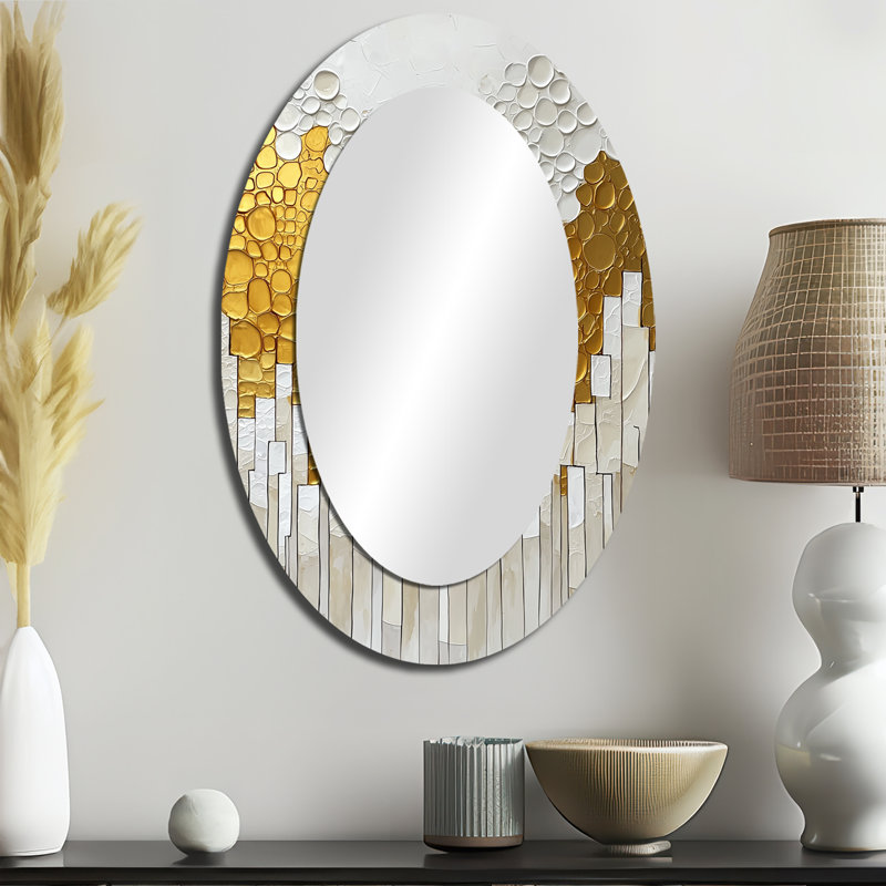 Biochimie de Golden Pure Balance I - Miroir mural ovale moderne, 36" x 24"