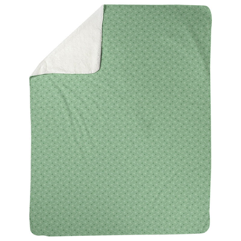 Couverture à treillis hexagonal Katelyn Elizabeth, l 52,5 po x L 62,5 po, Vert