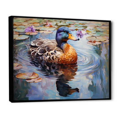 «Duck At The Pond III» - Art mural canard