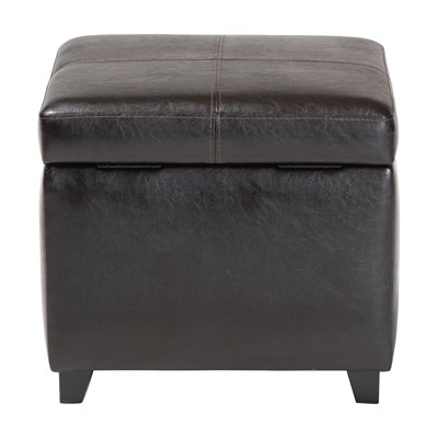 Leitch Faux Leather Ottoman