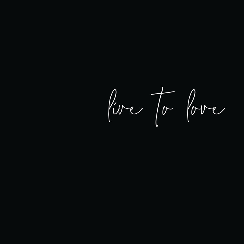 Live To Love - Wrapped Canvas Print, 30cm H x 30cm W x 3.8cm D