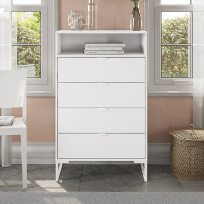 Fuaad Vertical Chest - 4 Drawers With Open Niche