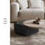 Table basse en bois massif fritté noir-129598114