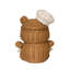 Panier de rangement en rotin avec couvercle Armentha Chef Bear
