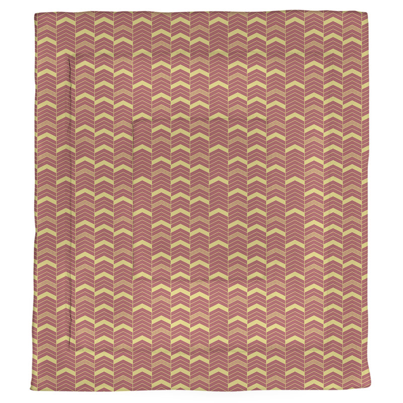 Édredon réversible en microfibre Rhonda Cheval, Édredon grand, Rouge / Jaune