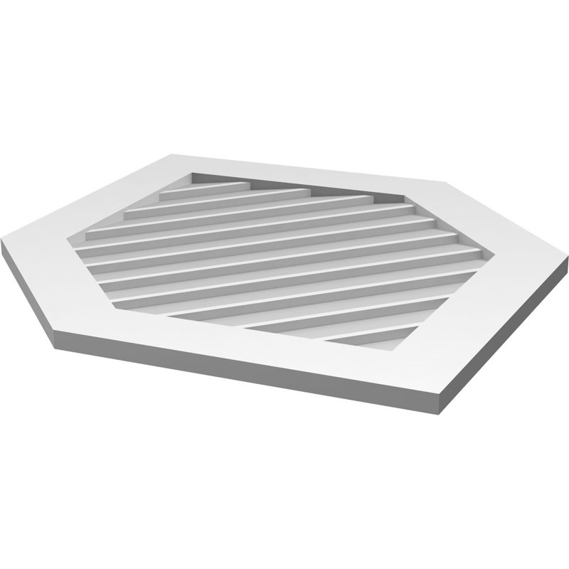Ventilé vertical à pignon vertical 11/12 po, H 1 po x l 28 po x L 40 po