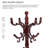 73" H Solid Wood Coat Rack With 14 Hooks – Freestanding Hall Tree For Entryway Or Bedroom-374476430