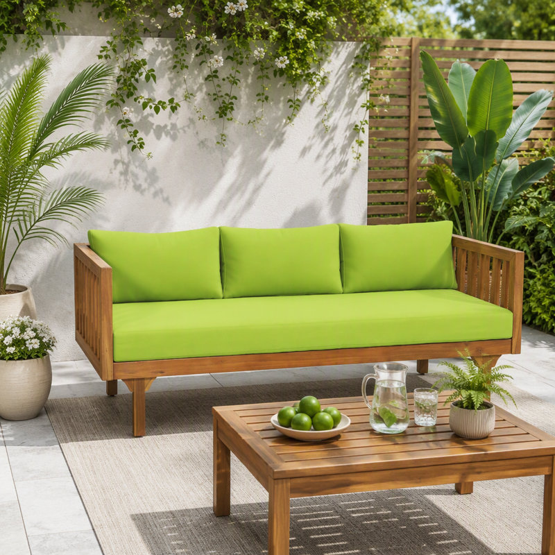 3 SEATER Patio Sofa DAYBED, green