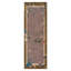 Tapis décoratif floral brun tissé-469431605