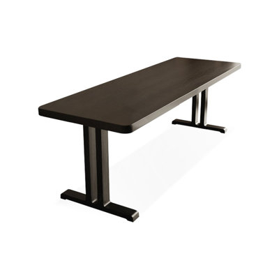 Bureau d'écriture rectangulaire en bois massif noir