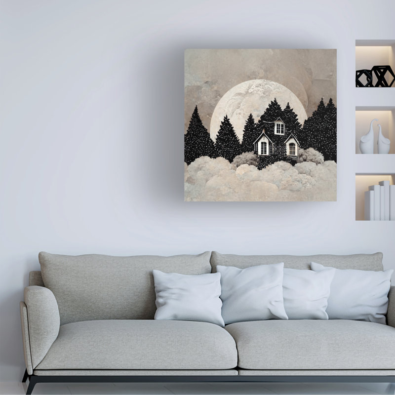 Œuvre sur toile «Sasha au clair de lune», H 18 po x l 18 po