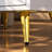 19.7" W 3-Drawer Nightstand with Gold Metal Legs and Handles, Modern Glam Bedside Table