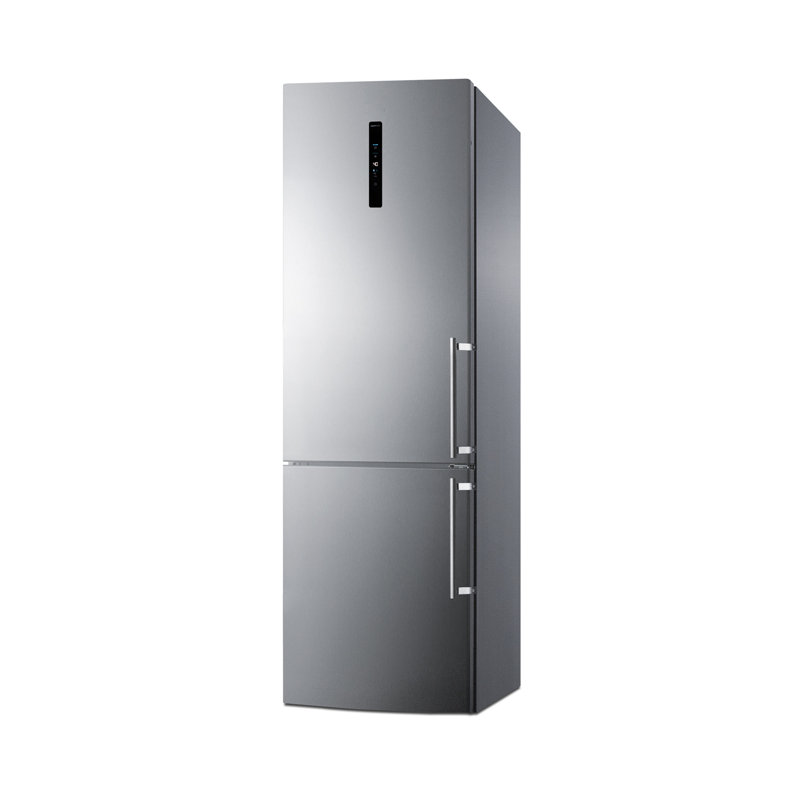 Summit Appliance 24" 10.6 Cubic Feet Energy Star Bottom Freezer Refrigerator, Left Handed