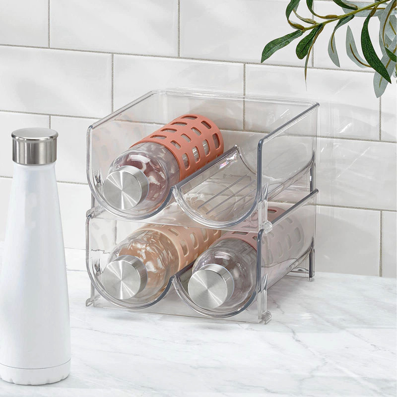 Hassania 8 Bottle Tabletop Wine Bottle Rack in Clear