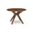 Jeyn Round Dining Table, Modern Curved Base, 45 Inch Brown Mango Wood