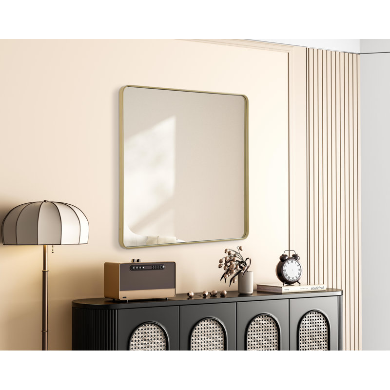 Erath Contour Metal Mirror, Brass, 48" x 48"