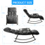 Fauteuil inclinable moelleux avec dossier alvéolaire de massage - support lombaire et repose-pieds réglables à 4 positions, poches de rangement latérales, cadre en acier robuste-1276395802