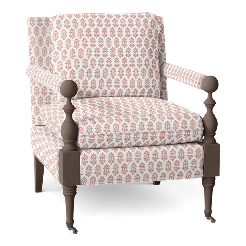Leslie Armchair, Hazelnut, Perigold Francine Dusty Rose