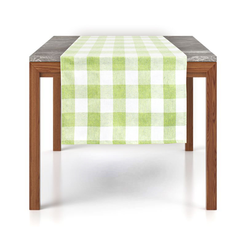 Chemin de table Blue Country Buffalo, 72 po x 16 po, Lime