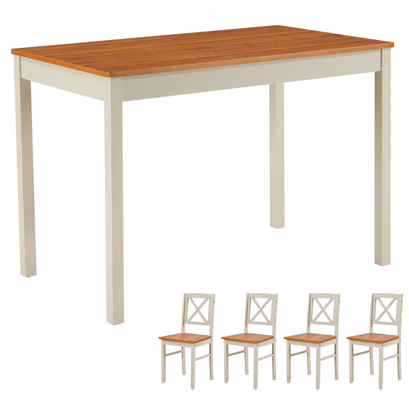 Space-saving Solid Wood Dining Table Sets For Small Spaces