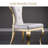Janaka Faux Leather Gold Kitchen & Dining Chairs-1992504801