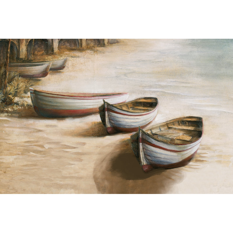 Three Boats - Wrapped Canvas Painting, 30cm H x 46cm W x 3.8cm D