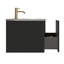 Meuble-lavabo mural Quandro 30 po - Chêne naturel rayé avec lavabo en céramique blanc Fixation de coins flottants sécurisés et commodes-121112962-121112963
