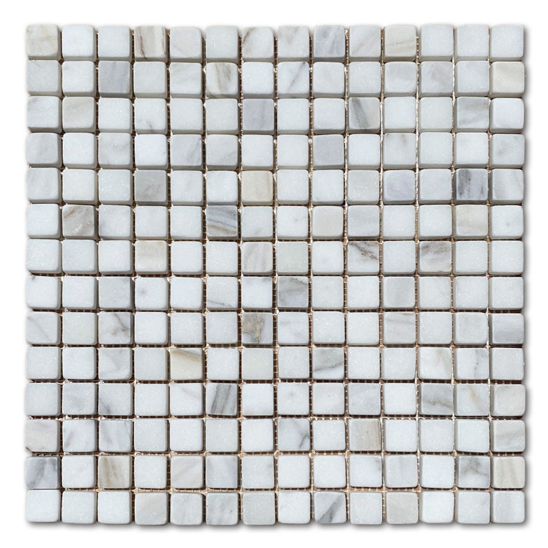 Calacatta 12" x 12" Marble Mosaic Tile, Gray
