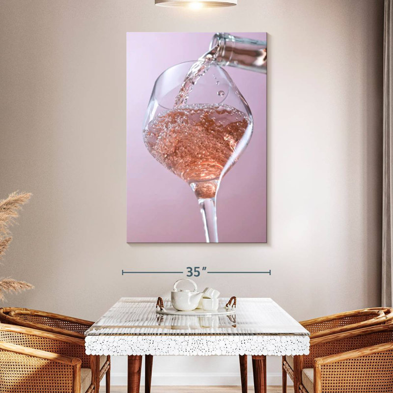 Yarlin Bubbly Rose Wine, 51" H x 34" W