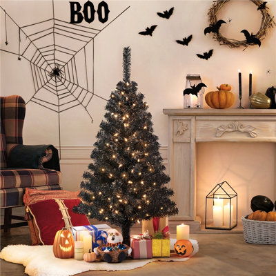 4FT Pre-Lit Fir Artificial Christmas Tree with Foldable Stand