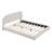 Teddy Fleece Queen Size Upholstered Platform Bed With Thick Fabric, Solid Frame And Stylish Curve-Shaped Design, Beige
