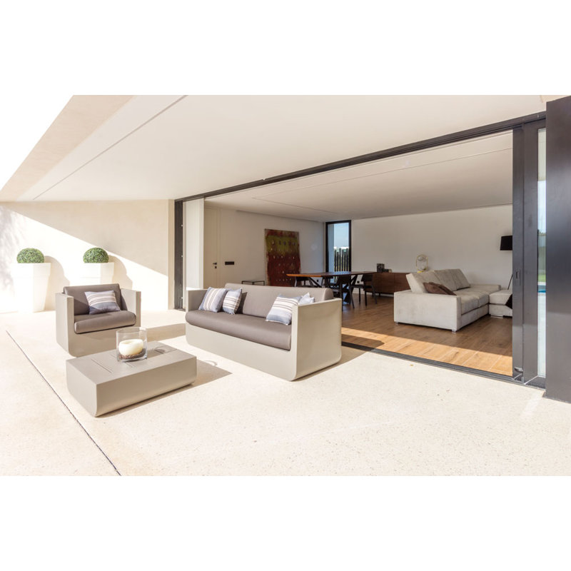 Ulm Plastic Coffee Table, Ecru, 32.25" W x 32.25" L x 11" H