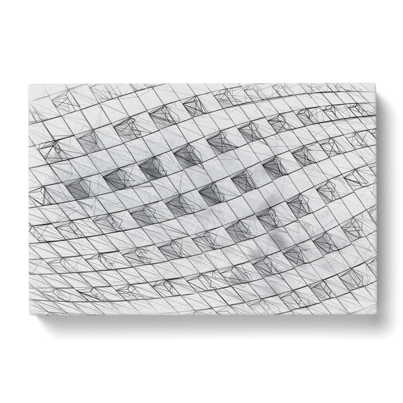 Architecture Sketch Vol.12 in Abstract - Wrapped Canvas Graphic Art Print, 40cm H x 60cm W x 3cm D