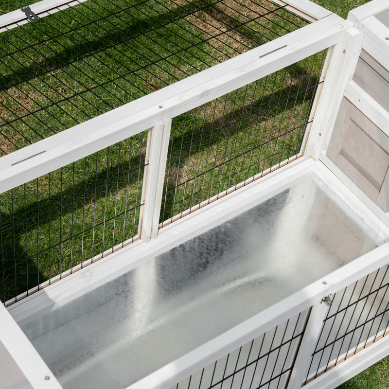 Rabbit Hutch Slide Out Tray for 24 Rabbits 161 x 505 x 533cm Grey