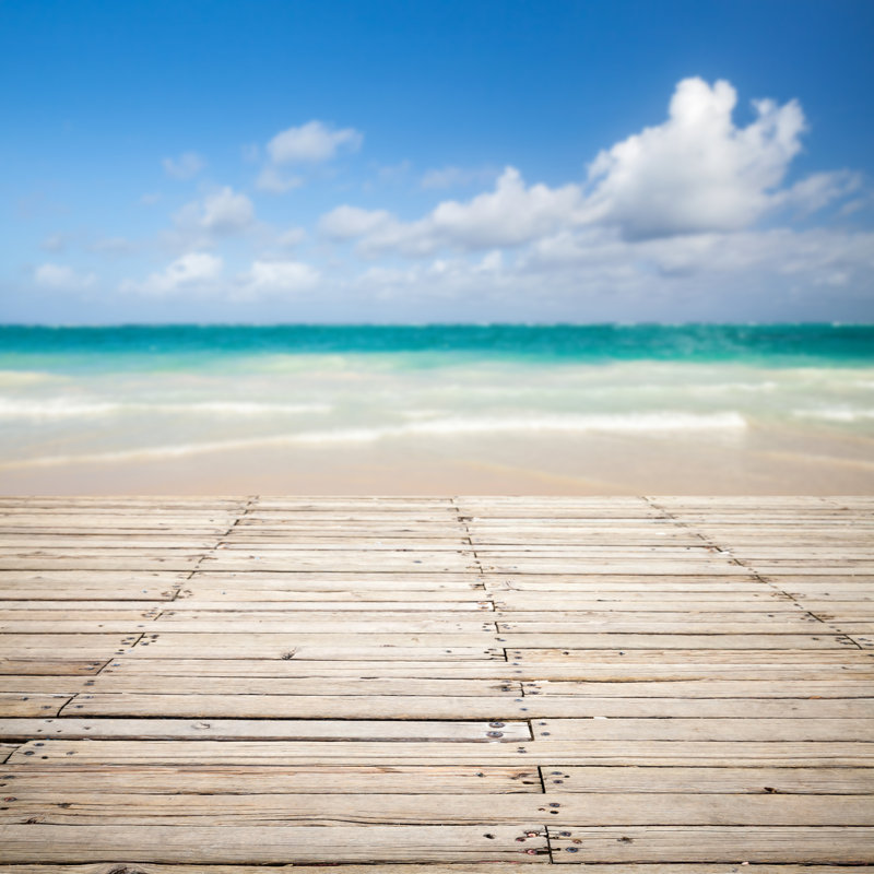 Wooden Pier - Photographie sur toile tendue, L 36 po x H 36 po