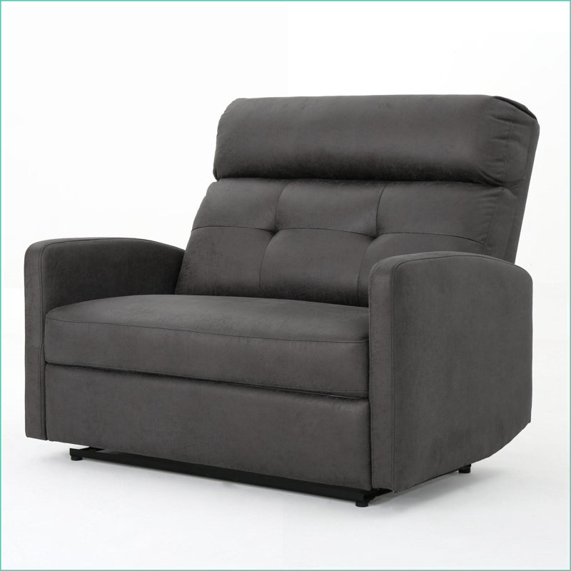Causeuse inclinable, canapé inclinable à inclinaison zéro moderne pour petits espaces | Ardoise | Microfibre