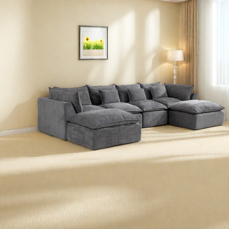 Grand modulaire en velours modulaire Cloud-Like Comfort pour la maison