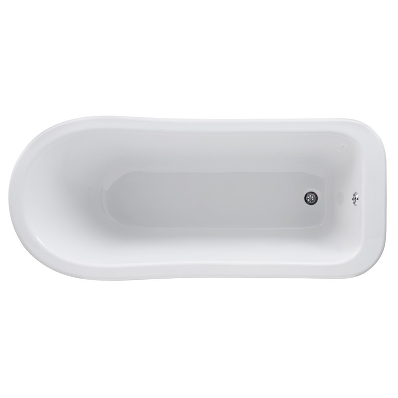 Brockley 1500mm x 730mm Soaking Acrylic Bathtub, 170cm H x 73cm W