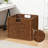 Handwoven Wicker Storage Basket With Handles, Foldable Organization Bin For Shelves, Pantry, Kitchen And Bathroom-963989630