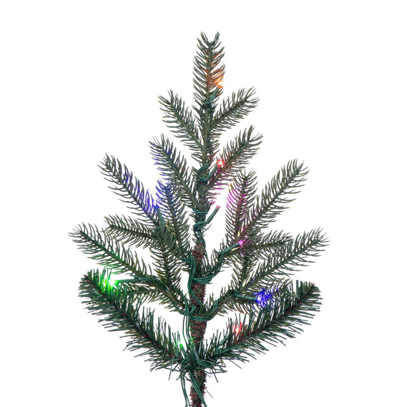 Vickerman 7.5' x 67" Sherwood Fir Artificial Pre-Lit Christmas Tree with 1100 LED Color Changing 3mm Low Voltage 6 Function Wide Angle Coaxial Lights