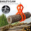 71cm 4-Claw Log Lifting Tongs, Orange 2500kg Capacity Steel Log Grapple, 81cm Max Opening, Heavy-Duty Timber Skidding Tongs for Tractor & ATV