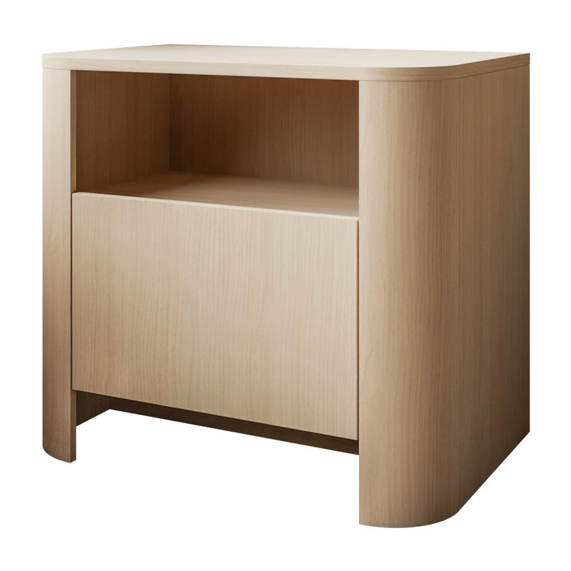 58 cm W Bedside Table, Vicenza Oak