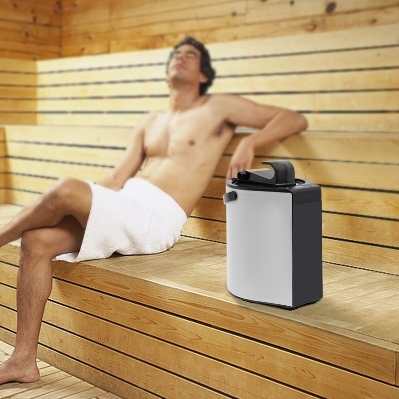 Lomana Traditional Steam Sauna with Remote Control, White